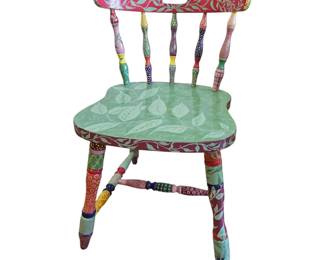 third of the three painted chairs