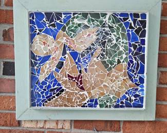 Outside mosaic framed art