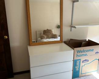 Mirror, Formica Chest of Drawers
