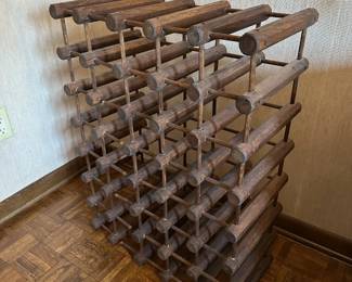 Vintage Wood Wine Rack