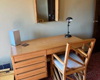 Vintage Desk, Chair & Mirror by Founders