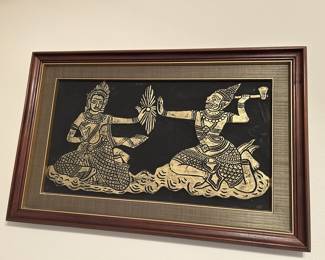 Thailand Temple Rubbing - Mid Century