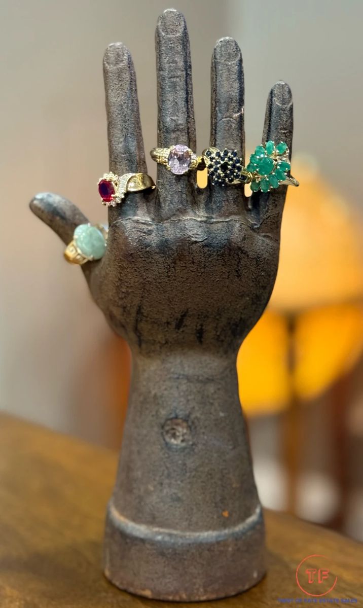 14K GOLD Rings with Semi-Precious Stones