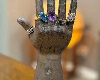 10K GOLD Rings with Semi-Precious Stones