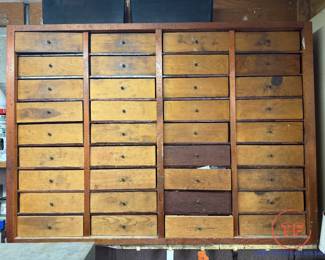 Primitive Wall Mount Storage Cabinet