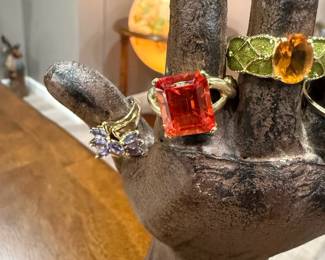 10K GOLD Rings with Semi-Precious Stones