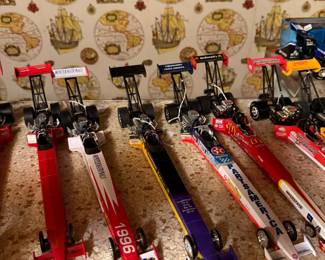 Large Collection of Diecast Drag Racing Cars