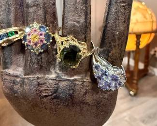14K GOLD Rings with Semi-Precious Stones