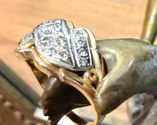 14K GOLD and Diamond Cocktail Ring