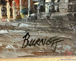 Original Oil on Canvas Signed BURNETT