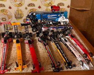 Large Collection of Diecast Drag Racing Cars