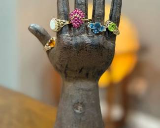 10K GOLD Rings with Semi-Precious Stones