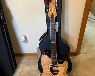 IBANEZ Talman Series TCM50 Acoustic Guitar with Figured Ash Top and Mahogany Back and Sides - Rosewood Fretboard with 24 Frets