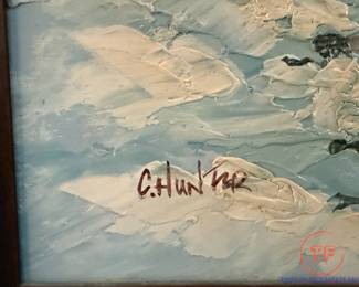 Original Oil on Canvas Signed C. HUNTER