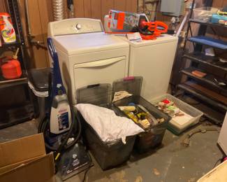 WASHER AND ELECTRIC DRYER.  NICE SET