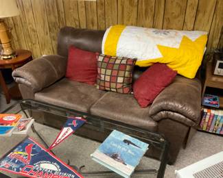 NEW LEATHER LOVE SEAT