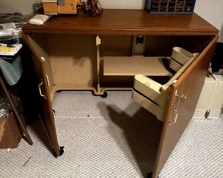 SEWING TABLE CABINET OPEN