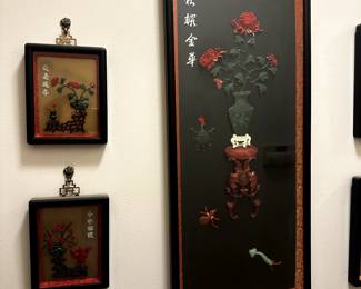 ORIENTAL BLACK LAQUERED WALL DECOR