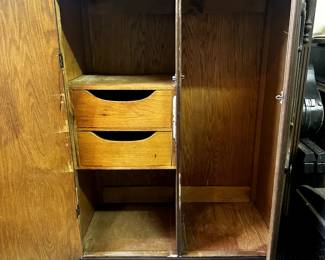 VINTAGE WARDROBE CABINET OPEN