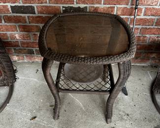 OUTDOOR WICKER TABLE