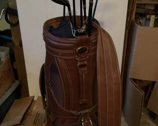Leather Mizuno golf bag
