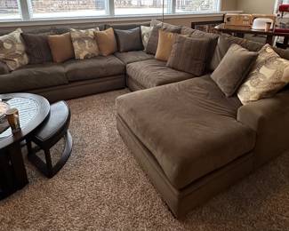 Large Cindy Crawford Home Beige Sectional 