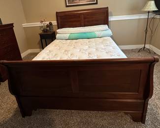 Wooden Sleigh Queen Bed Frame 