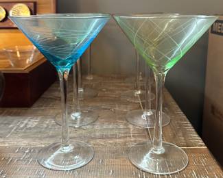 Multicolor Martini Glasses 