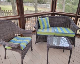 Outdoor wicker furniture