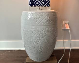 White Ceramic Side Table