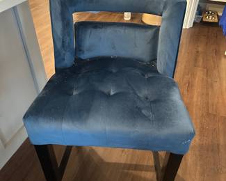 Blue Velvet Counter Chairs 