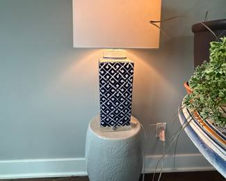 Ceramic Blue Table Lamp 