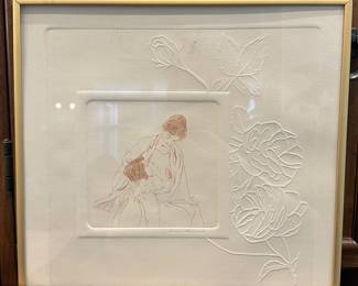 Vintage Juan Quevedo Etching 