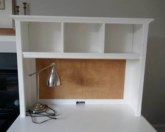 Pottery Barn white desk with hutch 47.5" wide, 24" deep, 66" tall