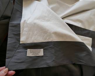 RH Restoration Hardware 100% silk grey color 2 window drapery. Each measure 98" x 96" 