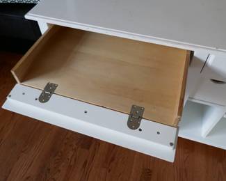 Pottery Barn white desk with hutch 47.5" wide, 24" deep, 66" tall