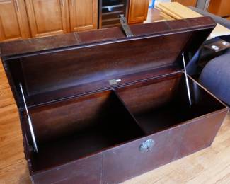 Room & Board Leather Storage Bench