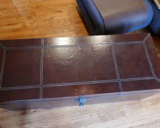 Room & Board Leather Storage Bench