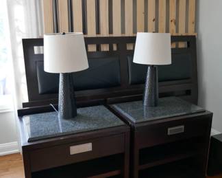 King size bed and 2 nightstands