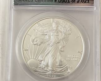 2021 (S) American Silver Eagle ANACS MS70 Perfect Condition - Emergency Production Struck at the San Francisco Mint