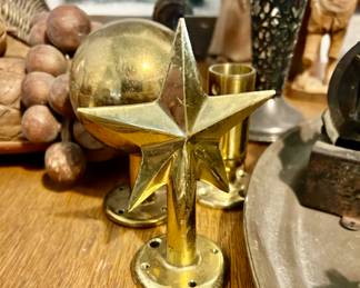 Heavy brass flagpole tops