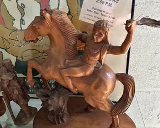 collection of wood carvings