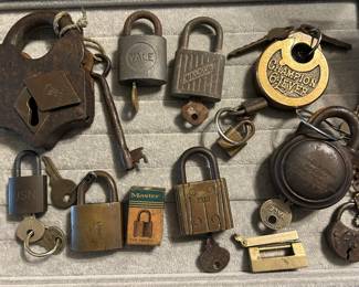 Collection of antique and vintage locks 