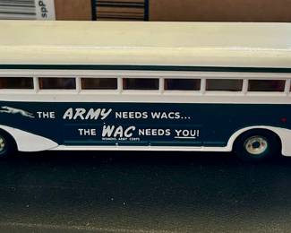 Corgi Army greyhound bus