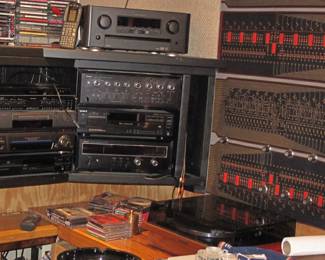 Marantz Surround Receiver on top , DVD & VHS Players 