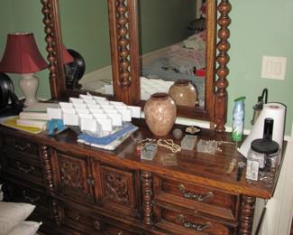 Dresser/mirror nightstands & armoire