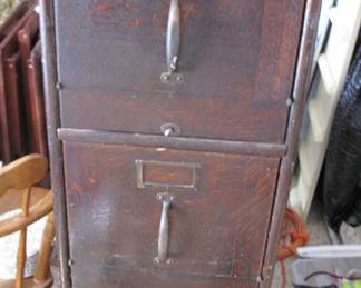 Vintage Oak 3 drawer File approx 60"