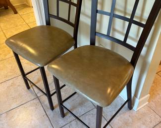 (2) Black Metal counter Stools
20”w 17.5”d 40”t.    $125.00pair