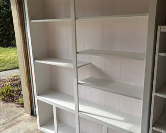 White Wood Bookcase/Disply
66”w 12.5”d 80” t.             
