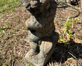 Concrete Cherb Statue 9” w 24”t
